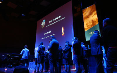 Yom Hazikaron commemoration 2016. Robert Blackwood Hall, Monash University. Photo: Peter Haskin