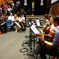 10-5-167. Yom Hazikaron commemoration 2016. Robert Blackwood Hall, Monash University. Photo: Peter Haskin