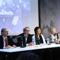 27-6-16. Limmud Oz. Melbourne 2016.  Jews and Poles. From left: Jeremy Jones, Adam Warzel, Ann Drillich, Nina Bassat. Photo: Peter Haskin