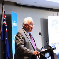 22-6-16. AJN/Zionism Victoria Federal election 2016 debate. Michael Danby (Labor), Owen Guest (Liberal). Photo: Peter Haskin 22-6-16. AJN/Zionism Victoria Federal election 2016 debate. Michael Danby (Labor), Owen Guest (Liberal). Photo: Peter Haskin