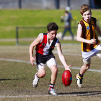 31-7-16. AJAX U14 Jets v Waverley Park Hawks at Princes Park Caulfield. Photo: Peter Haskin
