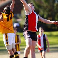 31-7-16. AJAX U14 Jets v Waverley Park Hawks at Princes Park Caulfield. Photo: Peter Haskin