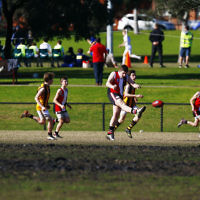 31-7-16. AJAX U14 Jets v Waverley Park Hawks at Princes Park Caulfield. Photo: Peter Haskin