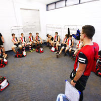 31-7-16. AJAX U14 Jets v Waverley Park Hawks at Princes Park Caulfield. Photo: Peter Haskin