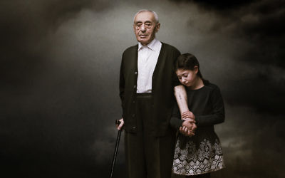 An award-winning photo of Herschel Balter and his granddaughter Tori by Kristian Piccoli.
