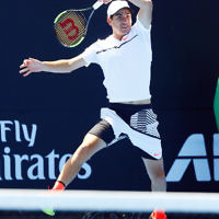 24-1-17. Australian Open 2017. Junior Boys round 2. Yshai Oliel (ISR) [4] defeats Matthew Dellavedova (AUS) 6-2 6-1. Photo: Peter Haskin