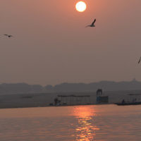 Steven Curtis entered this sunrise photo taken on the Ganges River in Varanasi, India. Steven Curtis entered this sunrise photo taken on the Ganges River in Varanasi, India.