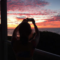 Yael Rothschild entered this photo of Shari Richardson taking photos of the sunset in Frankston.