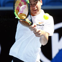 27-1-17. Australian Open 2017. Junior Boys semi final. Margarat Court Arena. Yshai Oliel (ISR) [4] defeats Yibing Wu (CHN) [1] 6-4 3-6 6-2. Photo: Peter Haskin