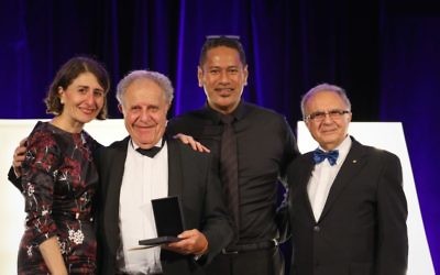 From left: NSW Premier Gladys Berejiklian, Ernie Friedlander, guest presenter Jay Laga'aia and Stepan Kerkyasharian. From left: NSW Premier Gladys Berejiklian, Ernie Friedlander, guest presenter Jay Laga'aia and Stepan Kerkyasharian.