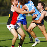 8-4-17. Round 1 Premier B. AJAX 7-11-53  lost to Monash Blues 9-9-63. Photo: Peter Haskin