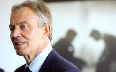 Tony Blair spoke at the conference.