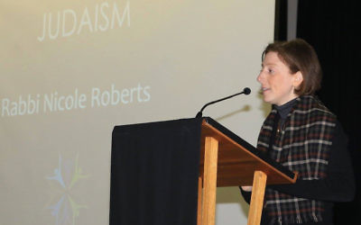 Rabbi Nicole Roberts speaking at the Youth PoWR conference. Rabbi Nicole Roberts speaking at the Youth PoWR conference.