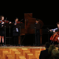 10-9-17. B'nai B'rith Jewish Youth Music Eisteddfod. King David Yr 7 - 10 string ensemble. Photo: Peter Haskin 10-9-17. B'nai B'rith Jewish Youth Music Eisteddfod. King David Yr 7 - 10 string ensemble. Photo: Peter Haskin