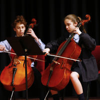 10-9-17. B'nai B'rith Jewish Youth Music Eisteddfod. King David Yr 7 - 10 string ensemble. Photo: Peter Haskin 10-9-17. B'nai B'rith Jewish Youth Music Eisteddfod. King David Yr 7 - 10 string ensemble. Photo: Peter Haskin