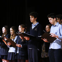 10-9-17. B'nai B'rith Jewish Youth Music Eisteddfod. King David Year 8 - 12 choir. Photo: Peter Haskin 10-9-17. B'nai B'rith Jewish Youth Music Eisteddfod. King David Year 8 - 12 choir. Photo: Peter Haskin