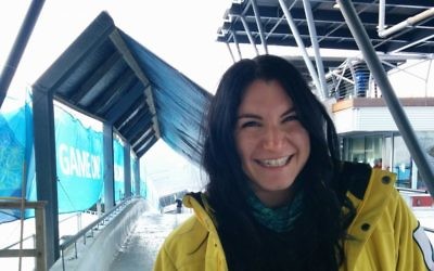 Australian women's bobsleigh team member Ashleigh Werner at the North America Cup first round in Whistler, Canada. Photo: Sliding Sports Australia