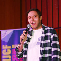 7-12-17. Melbourne Jewish Comedy Festival. Kadimah, Elsternwick. Josh Gurgiel. Photo: Peter Haskin 7-12-17. Melbourne Jewish Comedy Festival. Kadimah, Elsternwick. Josh Gurgiel. Photo: Peter Haskin