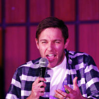7-12-17. Melbourne Jewish Comedy Festival. Kadimah, Elsternwick. Josh Gurgiel. Photo: Peter Haskin 7-12-17. Melbourne Jewish Comedy Festival. Kadimah, Elsternwick. Josh Gurgiel. Photo: Peter Haskin