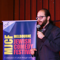 7-12-17. Melbourne Jewish Comedy Festival. Kadimah, Elsternwick. Ben Volchok. Photo: Peter Haskin 7-12-17. Melbourne Jewish Comedy Festival. Kadimah, Elsternwick. Ben Volchok. Photo: Peter Haskin