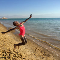 Edward Baral entered this photo of daughter Lee dancing at the Dead Sea.