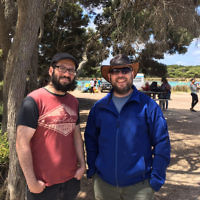 Gabbi Sar-Shalom entered this photo of son Aviad and friend Benny Goldman in Angelsea.