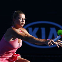 16-1-18. Australian Open 2018. Round 1 women. Camila Giorgi def Anna Kalinskaya 6-4, 6-3. Photo: Peter Haskin