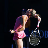 16-1-18. Australian Open 2018. Round 1 women. Camila Giorgi def Anna Kalinskaya 6-4, 6-3. Photo: Peter Haskin