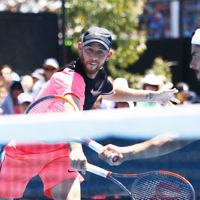 17-1-18. Australian Open 2018. Round 1 Mens doubles. Dudi Sela / Thomas Fabbiano lost their opeing match. Photo: Peter Haskin
