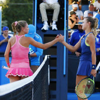 16-1-18. Australian Open 2018. Round 1 women. Camila Giorgi def Anna Kalinskaya 6-4, 6-3. Photo: Peter Haskin