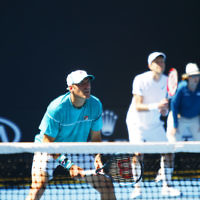 17-1-18. Australian Open 2018. Round 1 Mens doubles. Jonathan Erlich / Daniel Nester lost their opening match. Photo: Peter Haskin