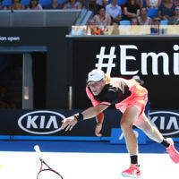 17-1-18. Australian Open 2018. Denis Shapovalov lost to Jo-Wilfried Tsonga 6-3, 3-6, 6-1, 6-7, 5-7. Photo: Peter Haskin