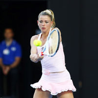 18-1-18. Australian Open 2018. Round 2 Womens singles. Camila Giorgi lost to Ash Barty 7-5, 4-6, 1-6.  Photo: Peter Haskin
