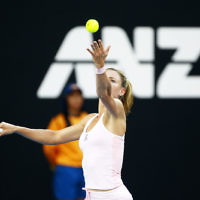 18-1-18. Australian Open 2018. Round 2 Womens singles. Camila Giorgi lost to Ash Barty 7-5, 4-6, 1-6.  Photo: Peter Haskin