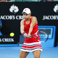 18-1-18. Australian Open 2018. Round 2 Womens singles. Camila Giorgi lost to Ash Barty 7-5, 4-6, 1-6.  Photo: Peter Haskin