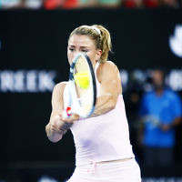 18-1-18. Australian Open 2018. Round 2 Womens singles. Camila Giorgi lost to Ash Barty 7-5, 4-6, 1-6.  Photo: Peter Haskin
