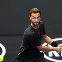 Australian Open 2018. Mens qualifying round 1. Noah Rubin lost to Mackenzie McDonald 1-6, 0-6. Photo: Peter Haskin