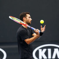 Australian Open 2018. Mens qualifying round 1. Noah Rubin lost to Mackenzie McDonald 1-6, 0-6. Photo: Peter Haskin