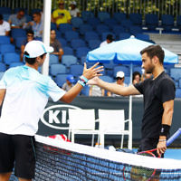 Australian Open 2018. Mens qualifying round 1. Noah Rubin lost to Mackenzie McDonald 1-6, 0-6. Photo: Peter Haskin