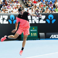 15-1-18. Australian Open. Canadian Denis Shapovalov defeated Stefanos Tsitsipas 6-1, 6-3, 7-6. Photo: Peter Haskin