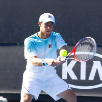 15-01-18. Australian Open. Diego Schwartzman defeated Dusan Lajovic 2-6, 6-3, 7-5, 4-6, 11-9. Photo: Peter Haskin