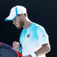 15-01-18. Australian Open. Diego Schwartzman defeated Dusan Lajovic 2-6, 6-3, 7-5, 4-6, 11-9. Photo: Peter Haskin