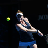 16-1-18. Australian Open 2018. Round 1 women. Madeline Brengle lost to Johanna Konta 3-6 1-6. Photo: Peter Haskin
