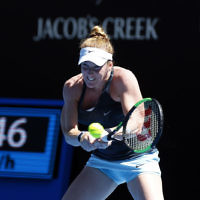 16-1-18. Australian Open 2018. Round 1 women. Madeline Brengle lost to Johanna Konta 3-6 1-6. Photo: Peter Haskin