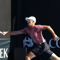 16-1-18. Australian Open 2018. Round 1 men. Peter Polansky lost to Karen Khachanov 6-7 6-7 4-6. Photo: Peter Haskin