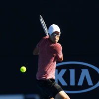16-1-18. Australian Open 2018. Round 1 men. Peter Polansky lost to Karen Khachanov 6-7 6-7 4-6. Photo: Peter Haskin