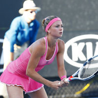 16-1-18. Australian Open 2018. Round 1 women. Camila Giorgi def Anna Kalinskaya 6-4, 6-3. Photo: Peter Haskin