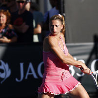 16-1-18. Australian Open 2018. Round 1 women. Camila Giorgi def Anna Kalinskaya 6-4, 6-3. Photo: Peter Haskin