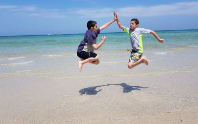 Miriam Abenaim  entered this photo of two Abenaim brothers at Aspendale beach, Melbourne.