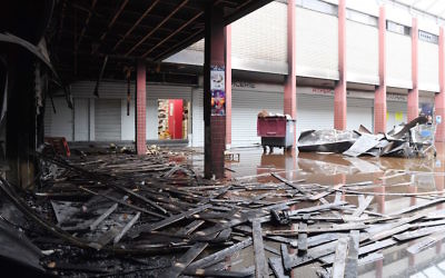 The Promo & Destock store in Paris following the fire. Photo: Alain Jocardi/AFP/Getty Images